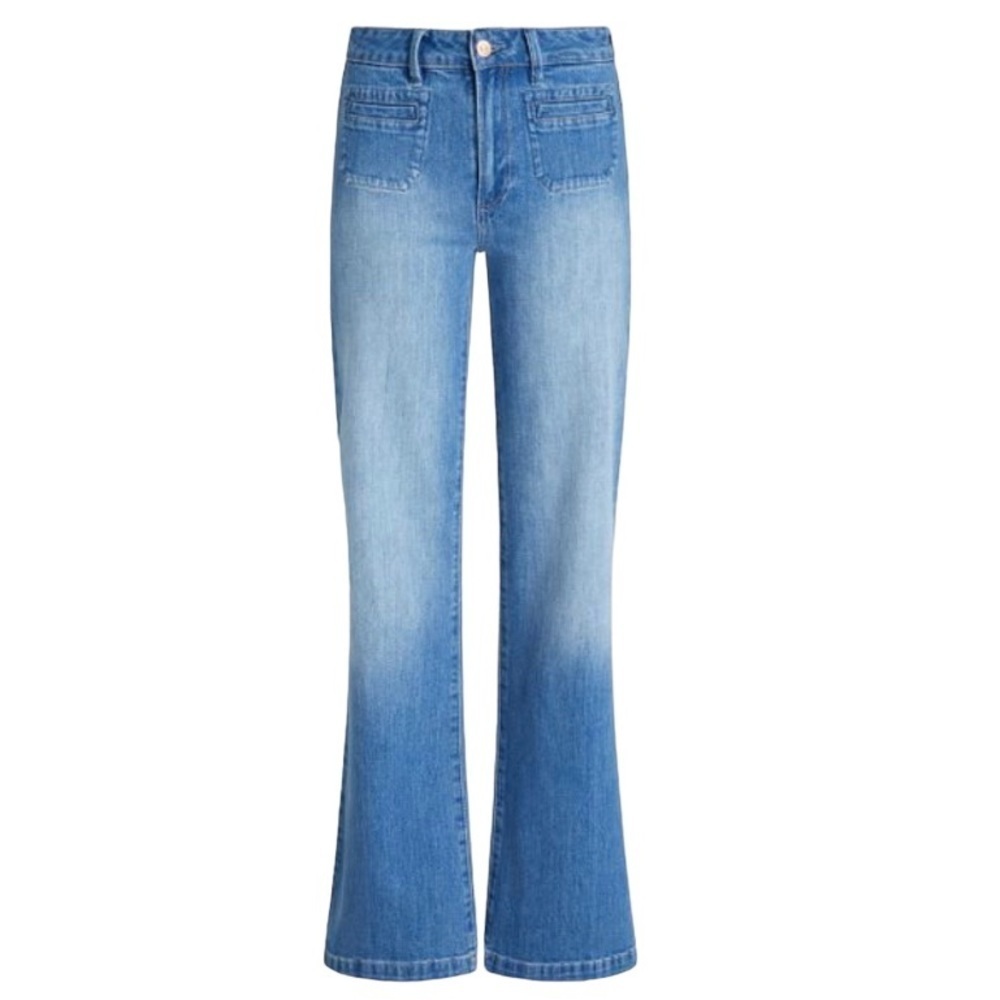 Paige Leenah straight leg high waist denim jeans size 23 in like new condition